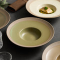 Vintage chic straw hat plate - kiln-fired ceramic, premium dinnerware for restaurants: ideal for main courses, desserts, soups, and culinary photography
