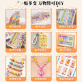 Kids' beaded sticker bracelet diy kit - trendy sticker bracelets for girls - surprise toy & birthday gift