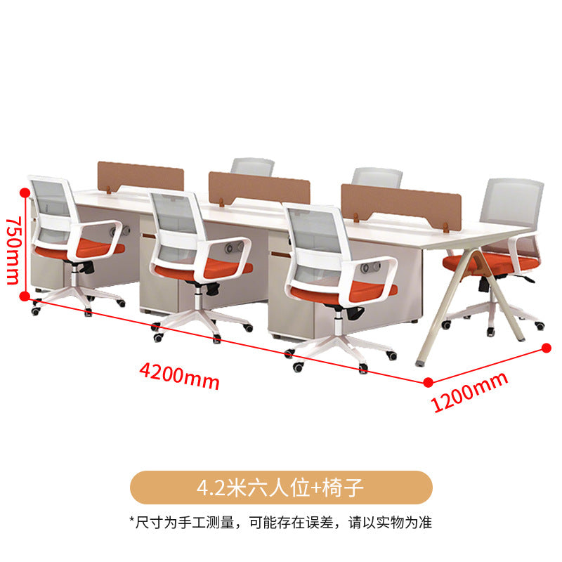 Saint li office desk and chair set - employee workstation, office desk and chair combination, minimalist furniture