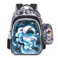 Ready-to-ship cross-border backpack set for grades 3-6. this two-piece backpack features a textured, glossy 3d leather design, perfect for elementary school students and designed to reduce the burden of carrying books