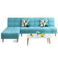 Modern chaise l-shaped sofa bed for small apartments - ready to ship, convertible two-in-one, double folding bed