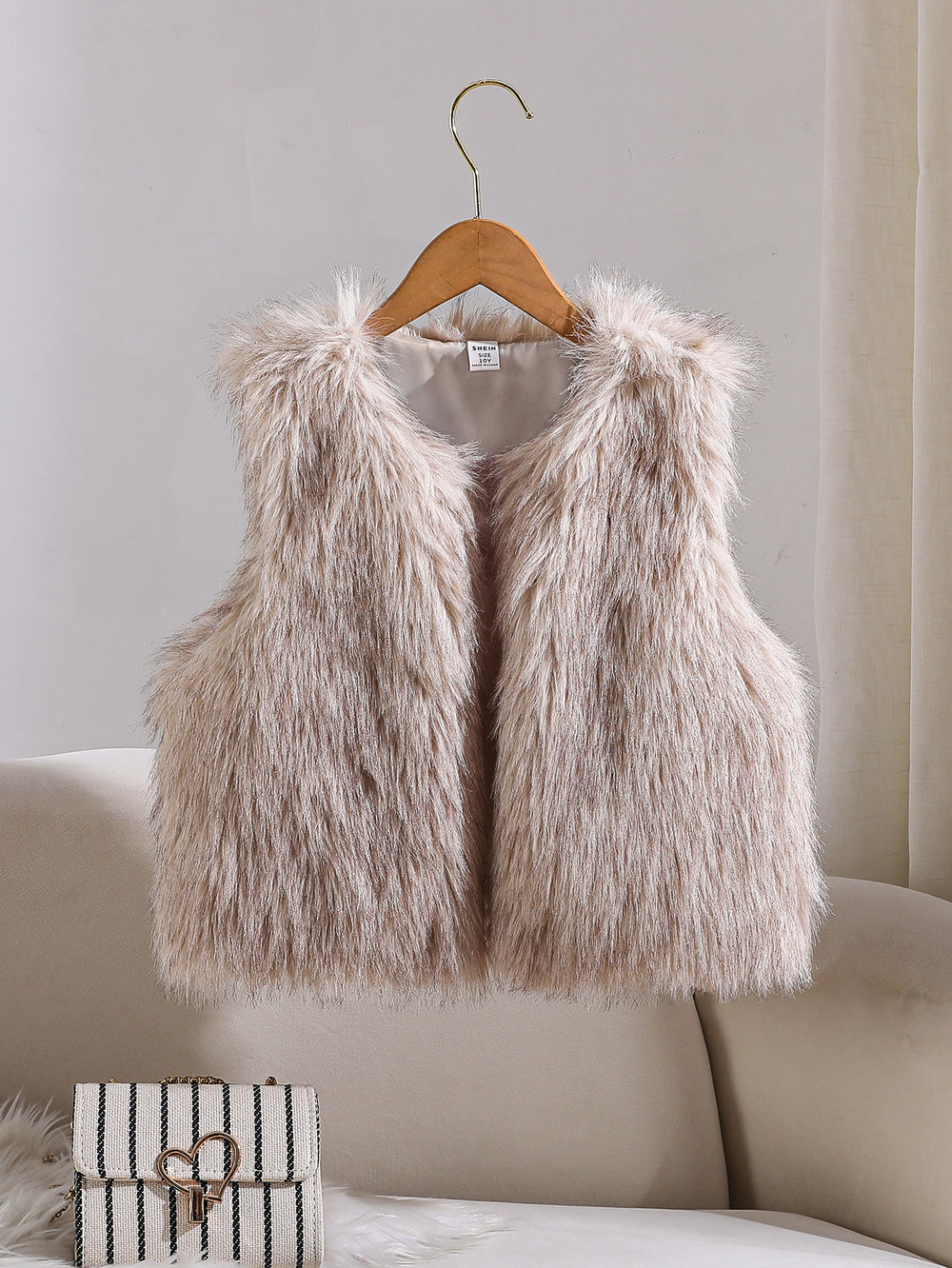 cross-border e-commerce hot seller: faux fur fashion vest - single piece set