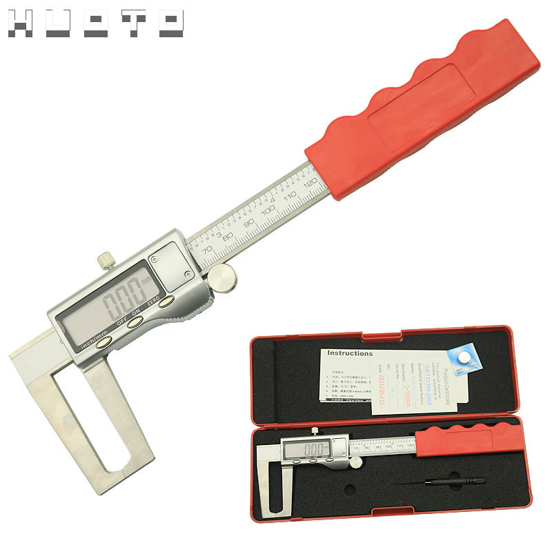 HUOTO 0-150MM stainless steel digital display outer groove caliper, digital display vernier caliper for brake pads