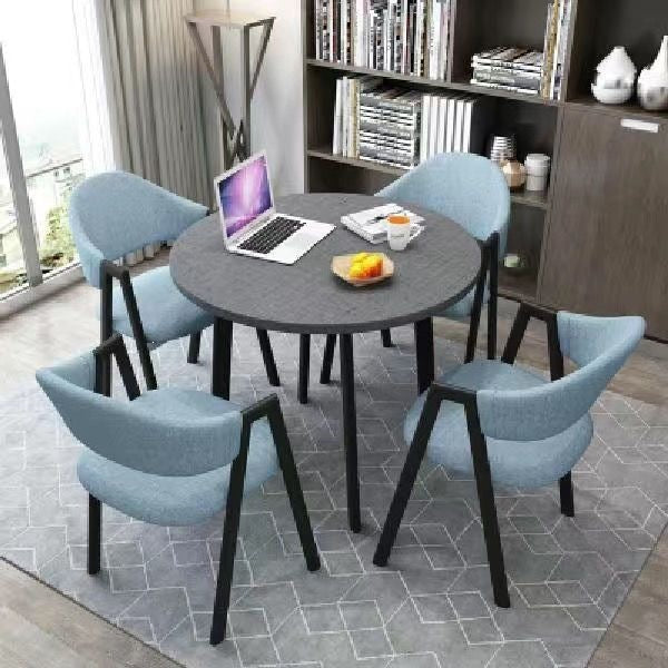 A brief discussion on table and chair combination coffee shop milk tea shop round table office casual small apartment dining table scandinavianfor home