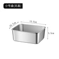 stainless steel towel tray for homemultifunctional covered square tray refrigerator food preservation box barbecue tray manufacturer