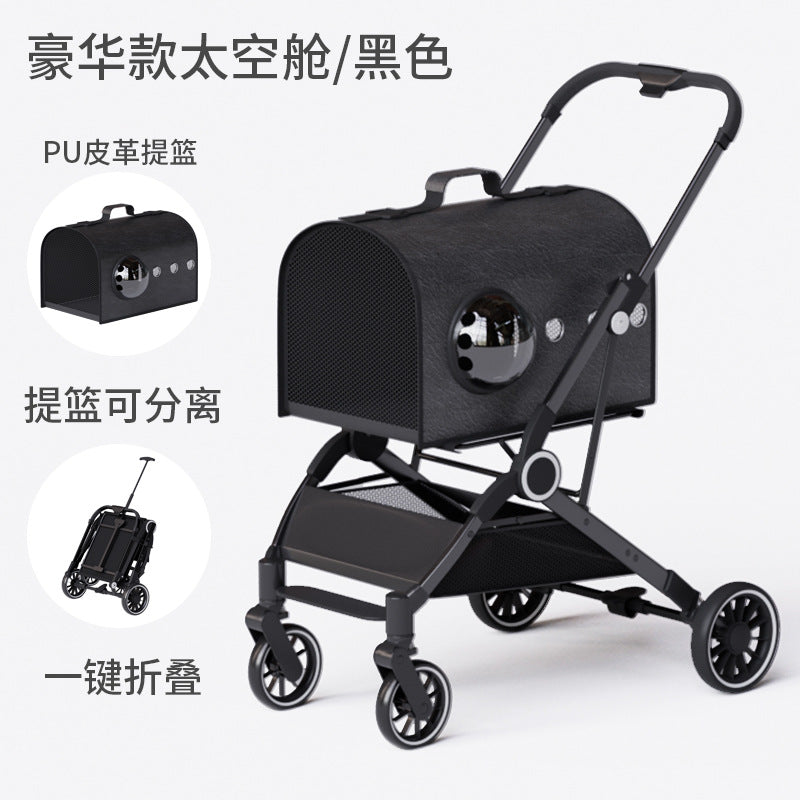 Inlair pet stroller - lightweight, foldable, 2-in-1 design for small to medium dogs and cats. specifically designed for dogs and cats
