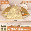 New foldable food cover for home use - multi-purpose tabletop lid for leftovers, multi-layer design, mosquito and fly protection