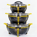 Factory direct sales cross-border hot-selling stainless steel insulation bucket white stone pattern black stone pattern light gold handle classic cross-border hot-selling