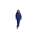 Fashion cross-border  direct sales new arrivalfashion women's lapel button retrolong sleevesworkwear denim pants cover