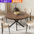 Nordic casual small round table manufacturer - custom wholesale minimalist modern dining table for cafes, bubble tea shops, and round tables