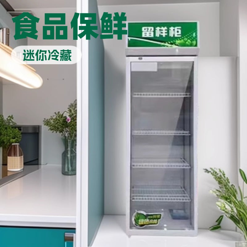 Food sample storage cabinet - refrigerated display case for school cafeterias, kindergartens, and restaurants - ideal for storing and displaying food samples, fruits, and vegetables