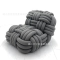 Creative knotted rope furniture woven chair artistic unique italian minimalist single chair home handmade lounge chair sofa