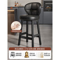 Black oil wax leather [seat height 75cm] thickened 7cm latex cushion