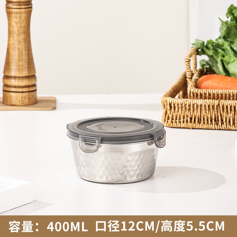 304 stainless steel crisper lunch box sealed refrigerator refrigerated storage box camping style sealed lunch box