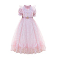 Girls' summer floral maxi dress - new  chiffon beach dress with ruffle hem - in stock