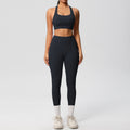 Cloud-feel brushed nylon quick-dry compression yoga set - high-intensity workout, outdoor running, training, and fitness apparel