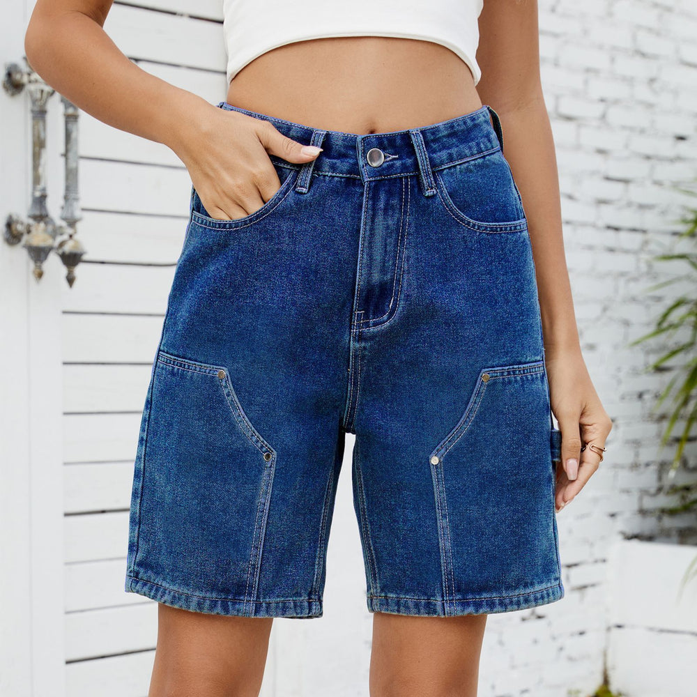 European and american cross-border  summer street   washed new fashion cool denim pants for women