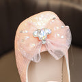 Preppy stylekidsflats square toe springnew arrivalk-style big bowsgirl princess shoes children's leather shoes