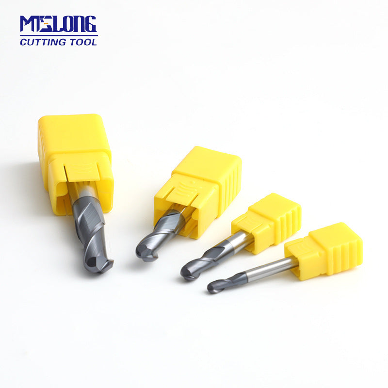 Non-standard ball end milling cutter 60 degree ball end 2-edge helical cutter alloy milling tool spiral overall chip removal