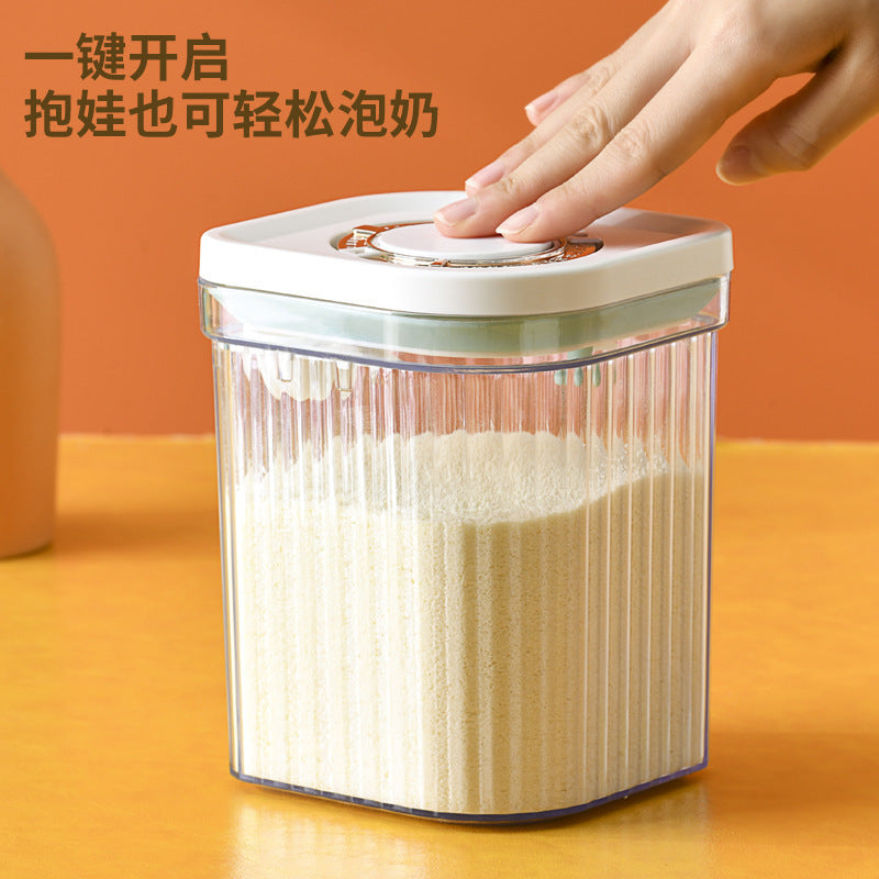 Press the milk powder can, rice flour box, sealed can, light-proof and moisture-proof milk powder box, portable outing packaging box, rice flour storage can