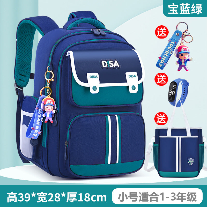Schoolbag for boys and primary school students 2026 new arrival for grades 1, 2, 3 to 6, boys and girls, lightweight kids spine protection and burden reduction