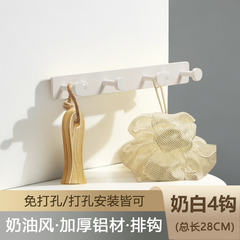 White hook coat hook entrance entrance entrance no punch punch storage rack wall key row hook storage rack