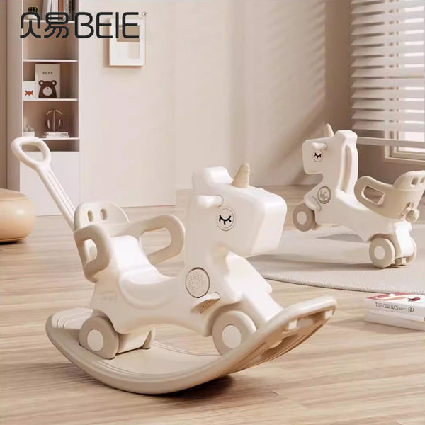 Beiyi baby new rocking horse five-in-one Trojan horse children's unicorn yo-yo car baby toy rocking car