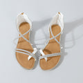 New arrival: trendy women's sandals - roman style, wedge heel, rhinestone embellishments, and criss-cross straps