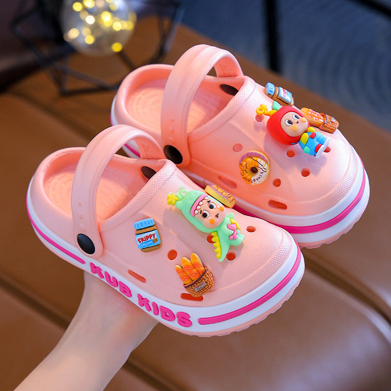 Kids slippers boys and girls summer baby clogs eva soft bottom indoor beach shoes children's sandals river tracing