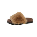 Thick soleclassy furry slippers women's outwear 2025fall and winternew arrivalk-stylefashion furry one-line cotton slippers