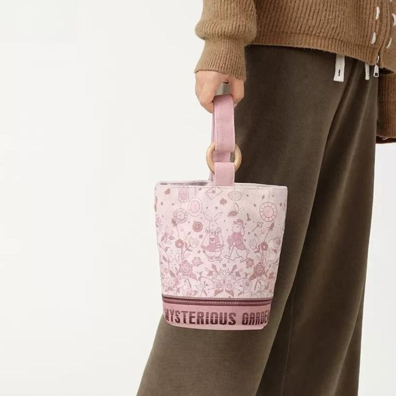 2024 new retro rabbit bucket bag - mommy bag, outing tote, work lunch bag, small handbag