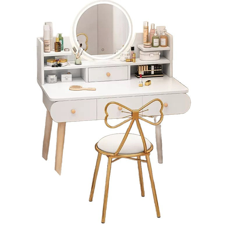 Modern minimalist vanity table - bedroom, small apartment, master bedroom - new light luxury style, trendy storage cabinet, all-in-one desk, makeup table
