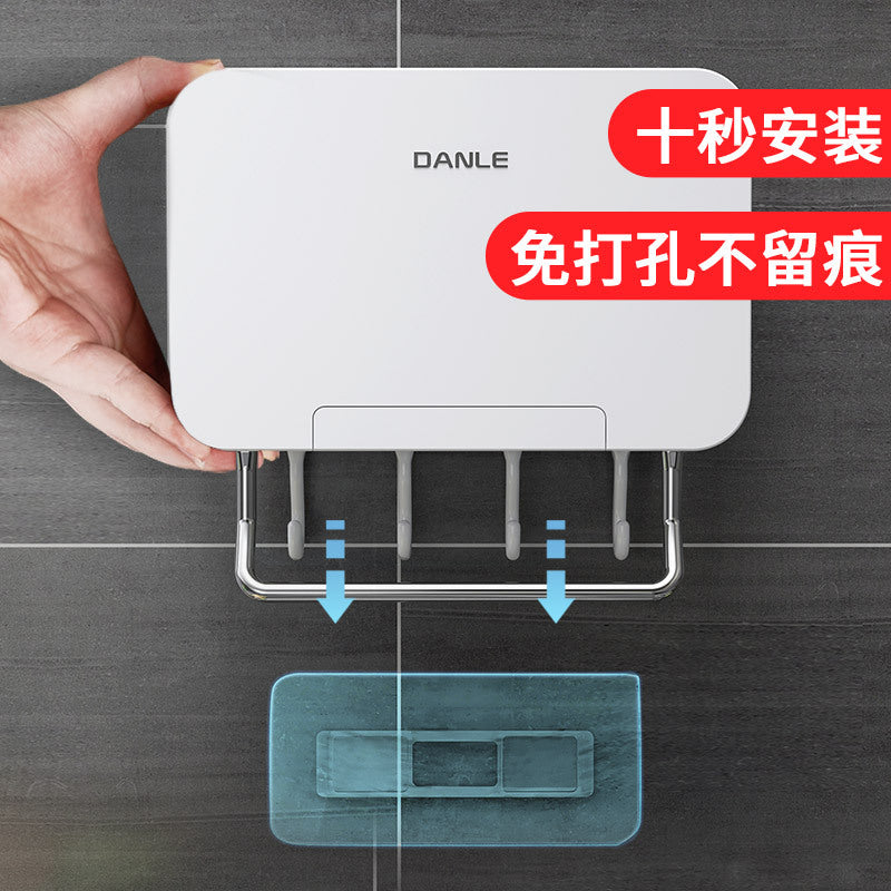 Chopsticks cartridge storage box wall-mounted household chopsticks cage bucket spoon kitchen tableware chopsticks drain knife holder integrated rack