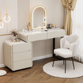 new master bedroom vanity table - solid wood, light luxury, high-end feel, chest of drawers integrated makeup vanity, bedroom makeup table