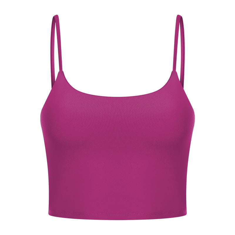 New women's yoga top - sports bra with padded cups, spaghetti straps, and beautiful back design - fitness tank top, yoga vest c5238