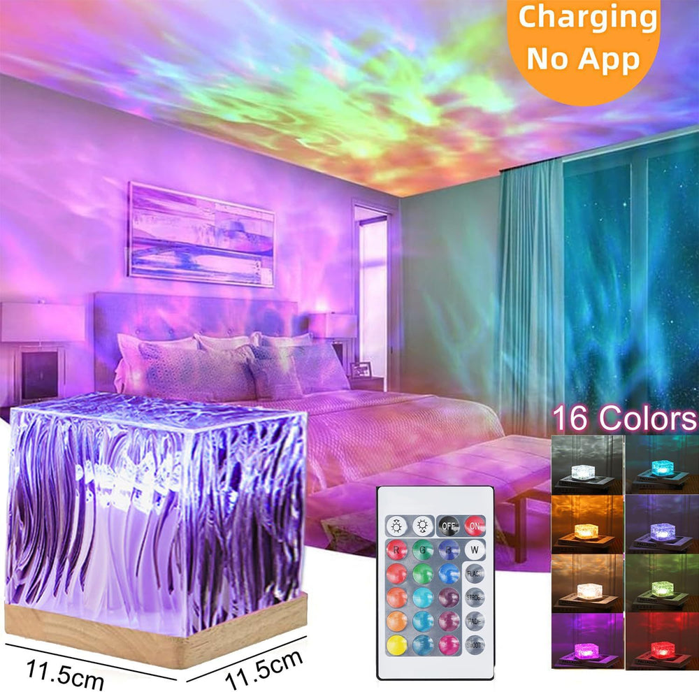 Ready-to-ship aurora borealis light ambient lamp galaxy projector with remote control - touch-activated starlight lamp for bedroom nightstand (perfect for her)