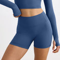 quick-drying nude yoga shorts, butt-lifting fitness three-quarter pants, tight high waist running sports shorts for women outwear
