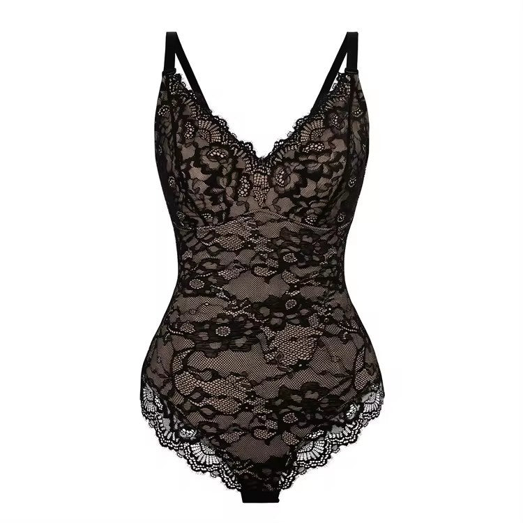 Bodyshaper suspender one-piece body shaping garment for women, tummy control bra, lace tight shaping garment, cross-border exclusive supply