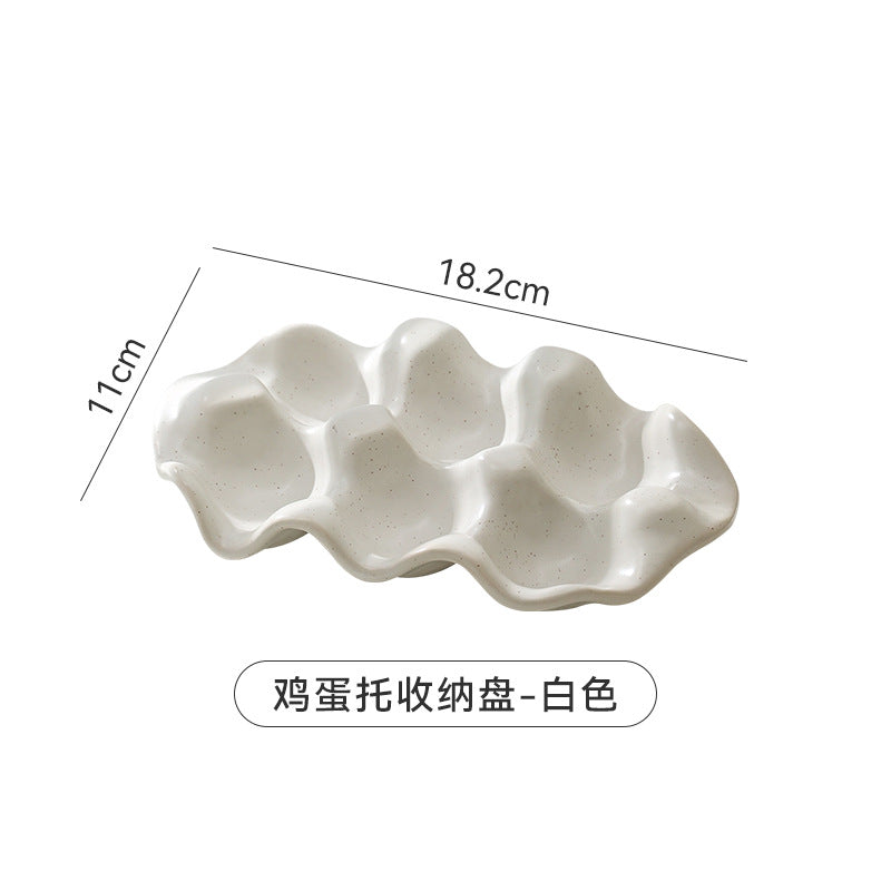Instagrammable creative photography ceramic props egg tray - trending online style display plate - jewelry storage - high-value tray