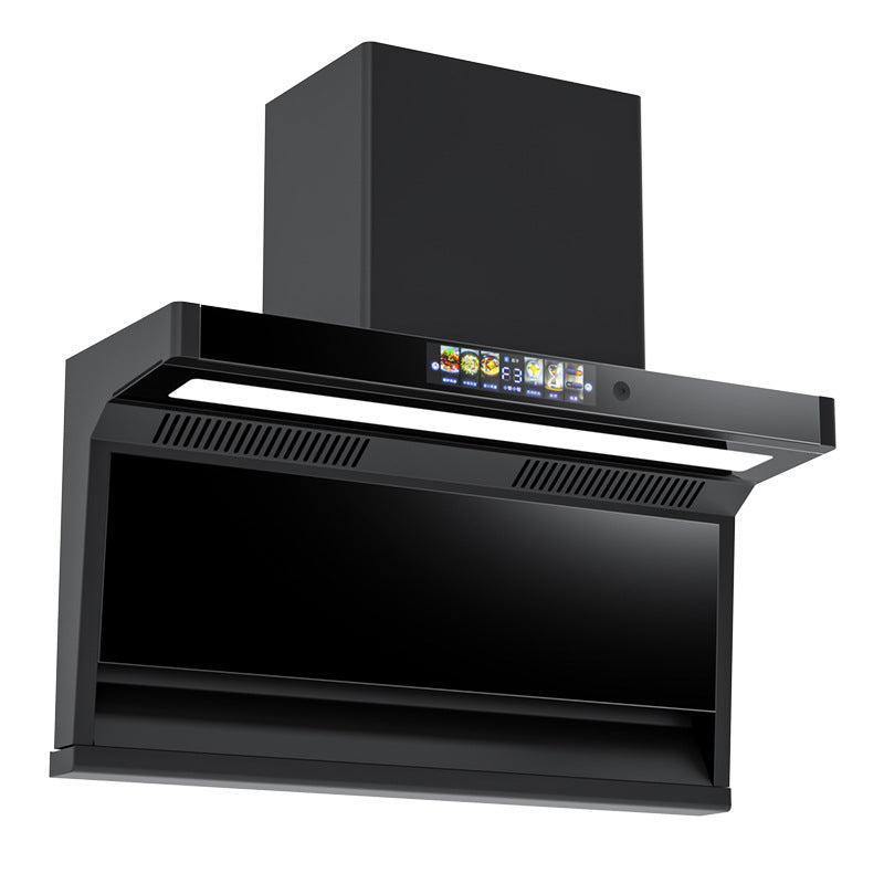 Wholesale high-suction range hood for home kitchen, new design, no-disassembly washable, top and side dual suction, wall-mounted kitchen exhaust fan