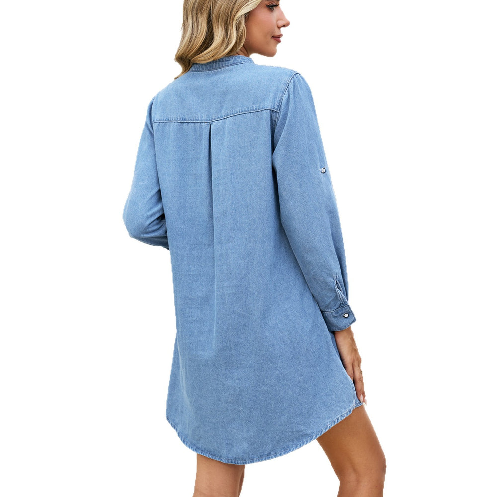 Fashion cross-border export  new arrival single-breasted side slit silmcasualwork clothing washed denim mid-length skirt