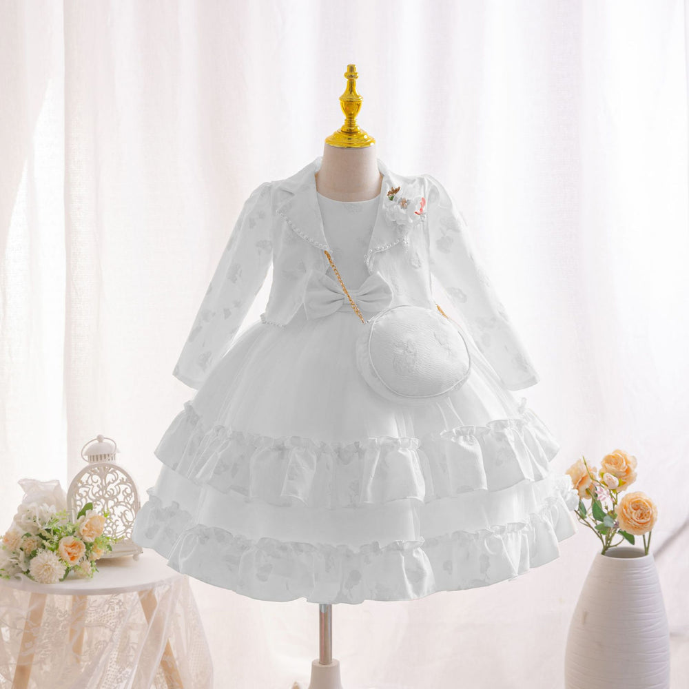 Ready-to-ship wholesale three-piece tutu skirt set, children's formal dress, princess dress, girls' birthday dress, kids' dress