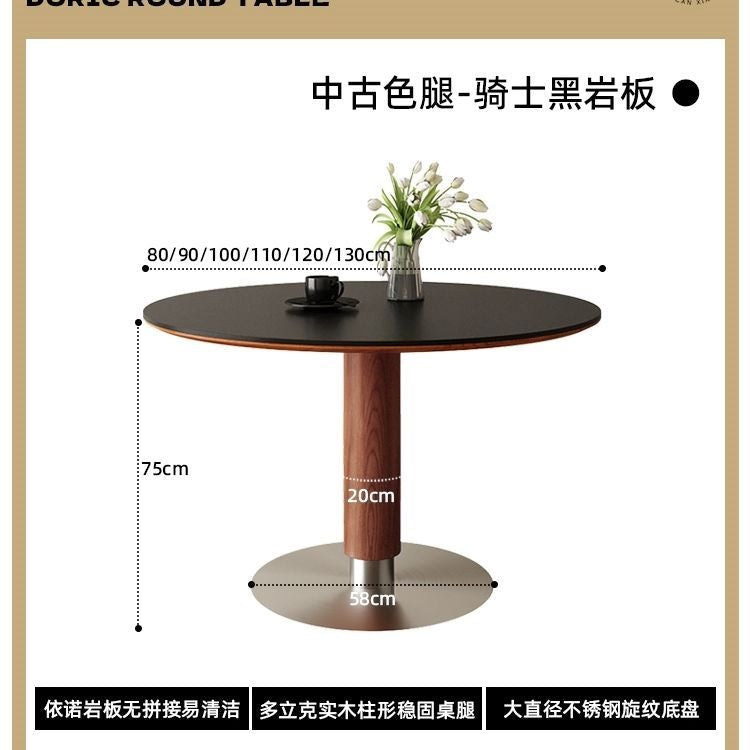 For homesmall apartment restaurant modern casual solid wood dining table via round table medieval travertine slate dining table and chair combination