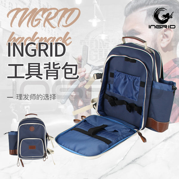 Hair tools storage bag Hair stylist Portable blue waterproof backpack Large capacity scissors comb tool backpack