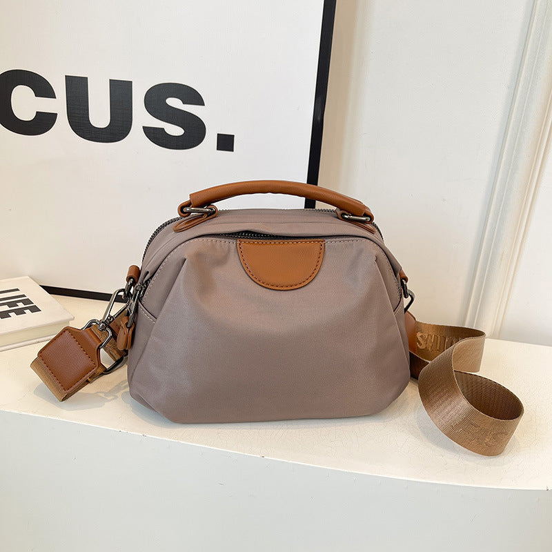 Simple small bag women's 2024 new fashionable versatile large-capacity nylon shoulder bag girl foreign messenger bag