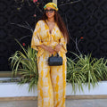 European and american cross-border women's fashion  summer new arrival: elegant casual v-neck printed shirt top and wide-leg pants set