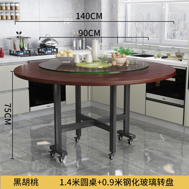 Dining table for homesmall apartment foldable table retractable dining table foldable large round table modern casual dining table