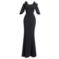 European and american export african women's evening gown elegant long one-shoulder mermaid host dress long skirt