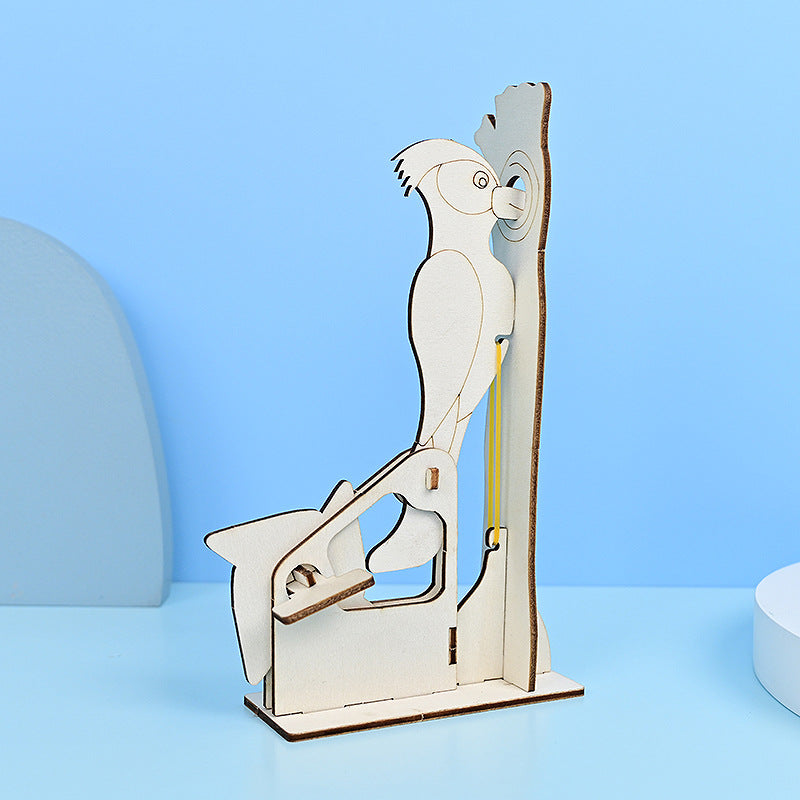Manual Woodpecker Puzzle DIY Handmade Invention, Technology Small Production Classroom Science Small Experiment Handmade Material Pack