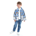 Export children's clothing boys multi-color patchwork plaid shirt long sleeves preppy style autumnew arrivalspring & fallkidstops